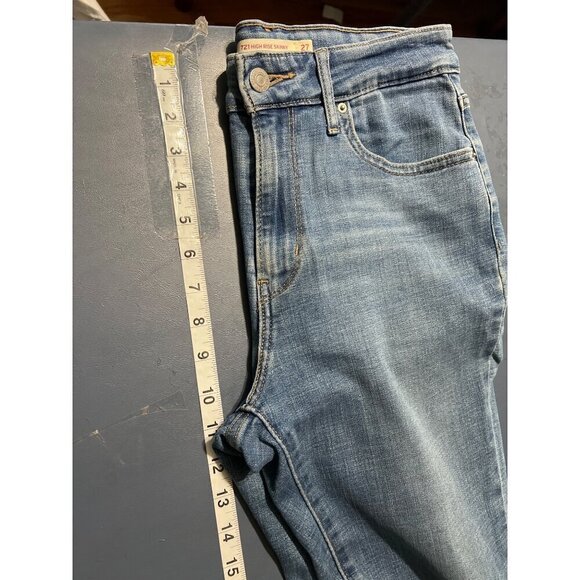 Levi  Strauss & Co. 721 High Rise Skinny Jeans Womens Size 27 Medium‎ Wash - Picture 7 of 11